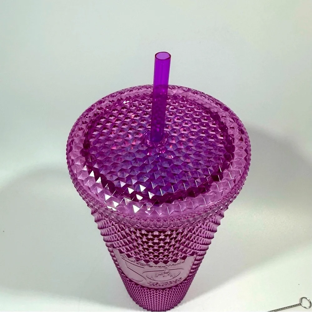 Starbucks Disney World 50th Anniversary Studded Iridescent Purple Pink Tumbler